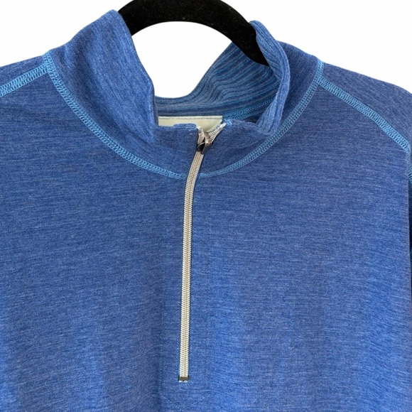 Tommy Bahama Men's Ferrara Flip Half Zip Pullover Sweater Blue XXL TTG - Picture 4 of 9